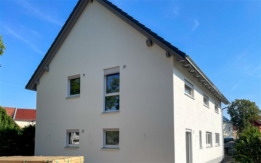 Kern-Haus Leipzig Baustelle eines energieeffizienten Einfamilienhauses