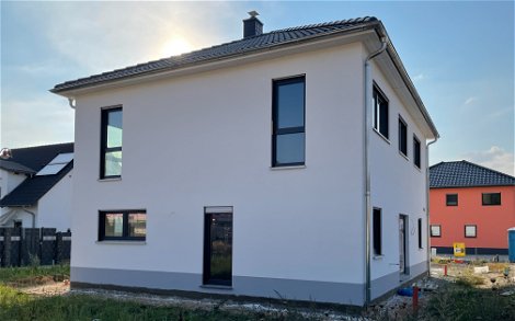 Kern-Haus Leipzig Massivhaus Architektenhaus energieeffizient modern bauen Fassadenputz