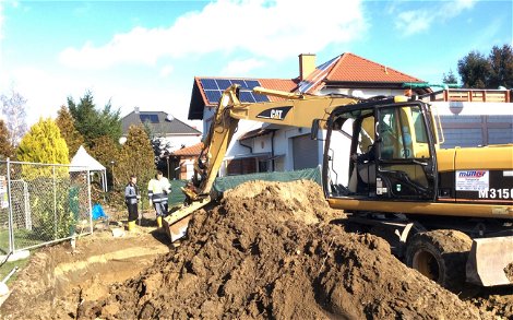 Grundstücksvorbereitung für das frei geplante Einfamilienhaus von Kern-Haus in Frankenthal