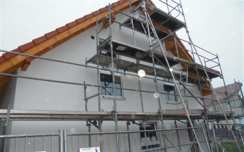 Fertige Fassade des Einfamilienhauses Luna von Kern-Haus in Hatzenbühl