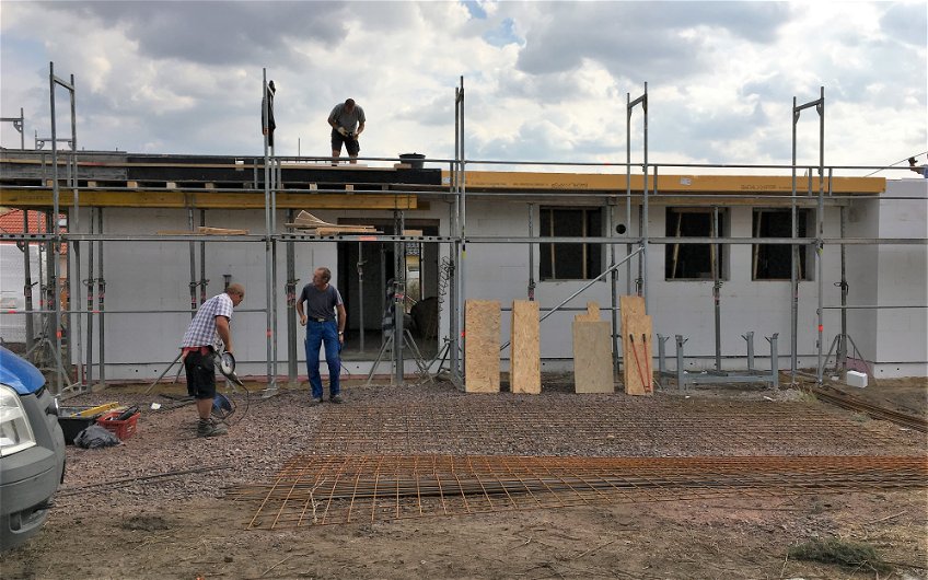 Ein individuell geplantes Kern-Haus entsteht in Magdeburg Salbke.