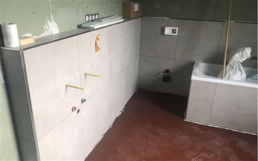 Badezimmer WC Unterkonstruktion
