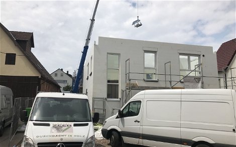 DuoTherm-Mauerwerk des frei geplanten Familienhauses von Kern-Haus in Korb