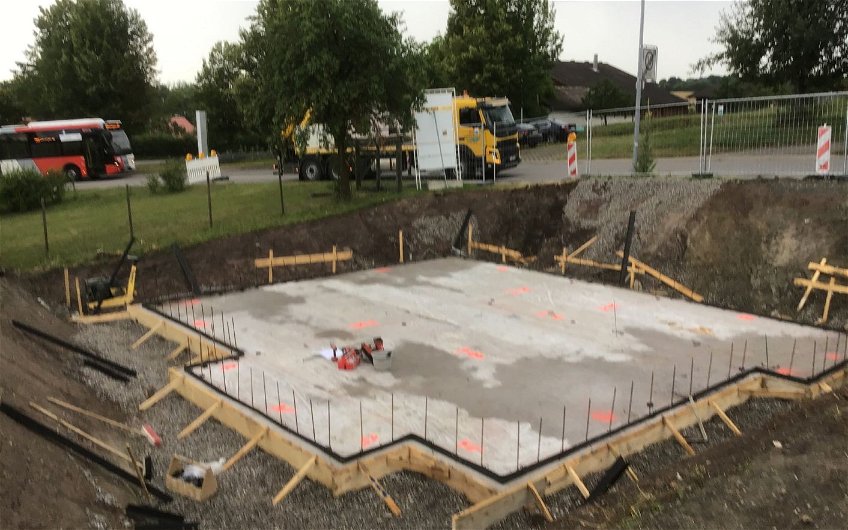 Bodenplatte für den Keller des individuell geplanten Familienhauses Vero von Kern-Haus in Herrenberg