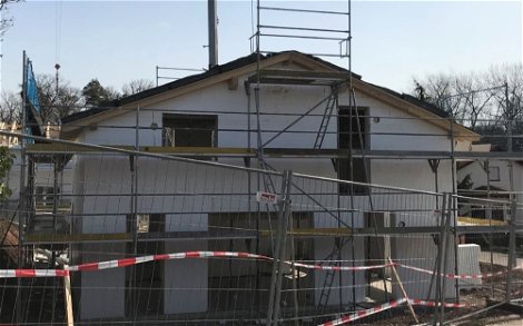 Rohbau des frei geplanten Familienhauses von Kern-Haus in Maulbronn-Zaisersweiher