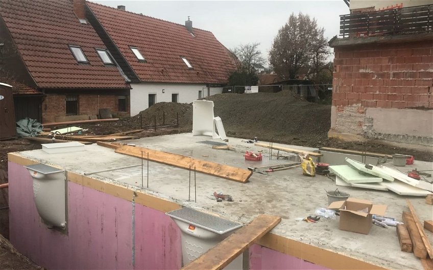 Keller des frei geplanten Familienhauses von Kern-Haus in Korb-Kleinheppach