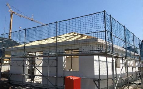 Dachstuhl des individuell geplanten Bungalows Enea von Kern-Haus in Illingen