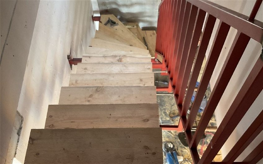 Eingebaute Bautreppe im Signum in Gammertingen-Bronnen