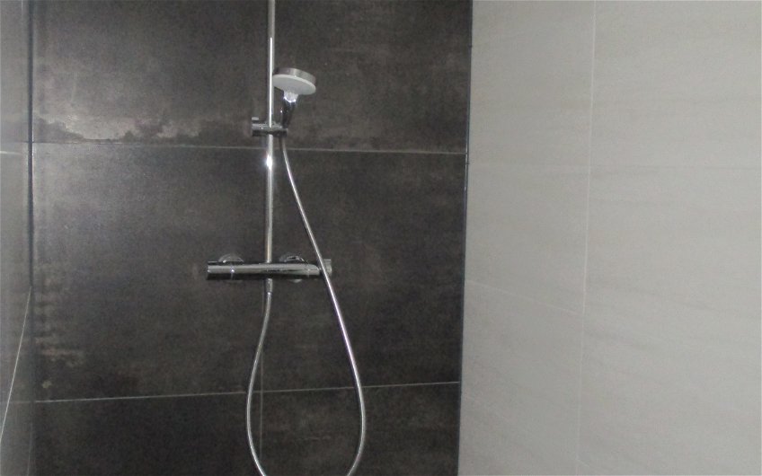 Ein Duschpaneel vereint alle Komponenten, die zum Duschen nötig sind: so wie Kopfbrause und Handbrause.
