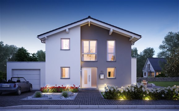 Das Kern-Haus Vero überzeugt mit einer sehr guten Wohnflächenausnutzung und einem schicken Design.